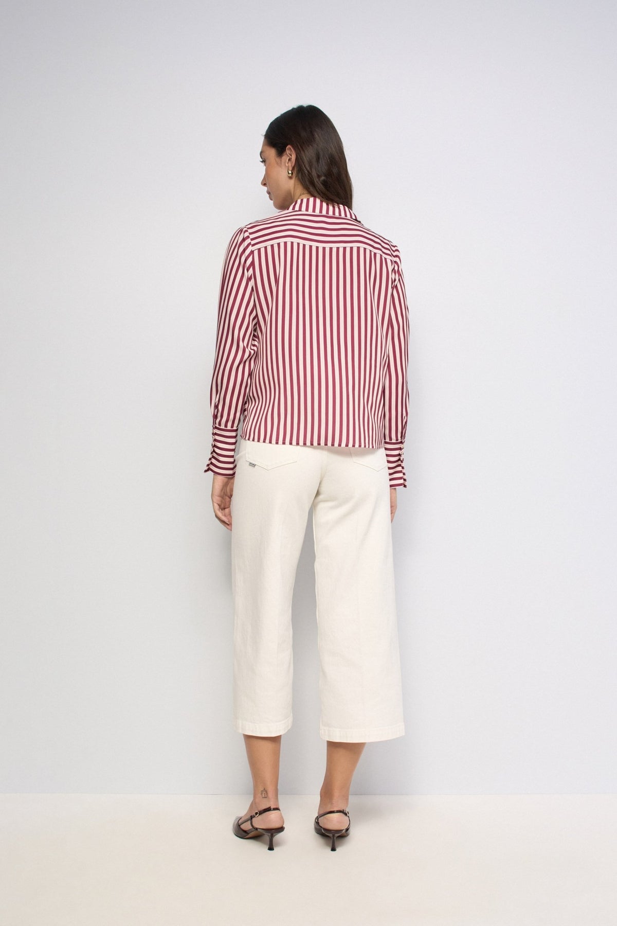 BLUSA DE RAYAS CON NUDO