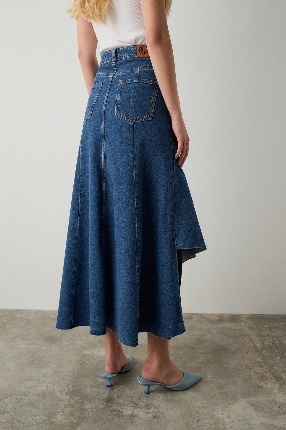 FALDA DENIM ASIMÉTRICA