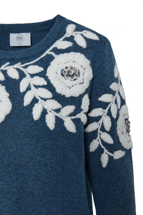 JERSEY FLORES BORDADAS