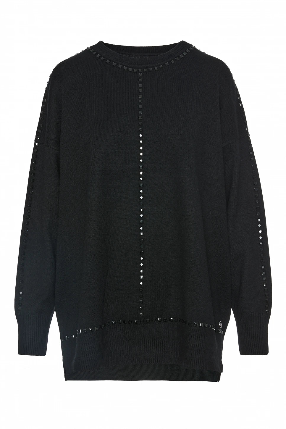 SUDADERA DE PUNTO CON TACHAAS