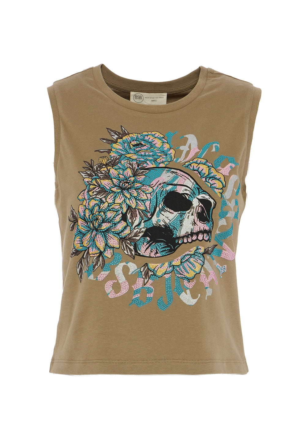 TOP CALAVERA STRASS