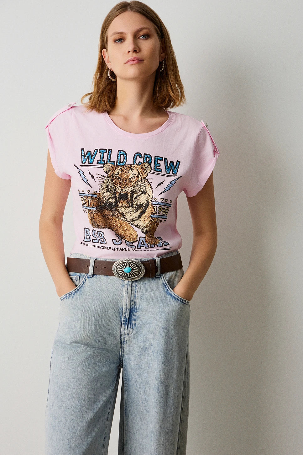 CAMISETA MANGA CORTA STRASS