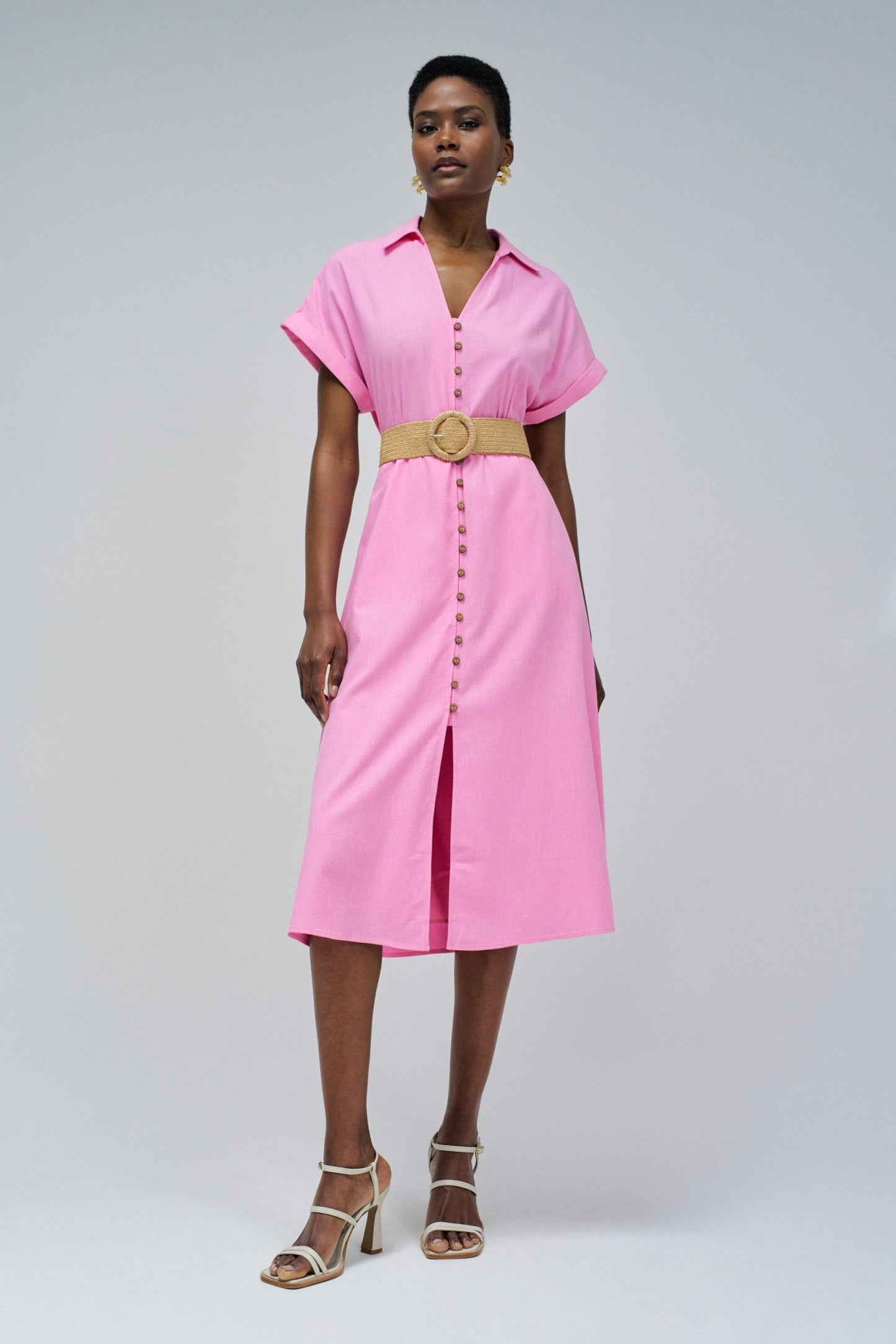VESTIDO CAMISERO DE LINO