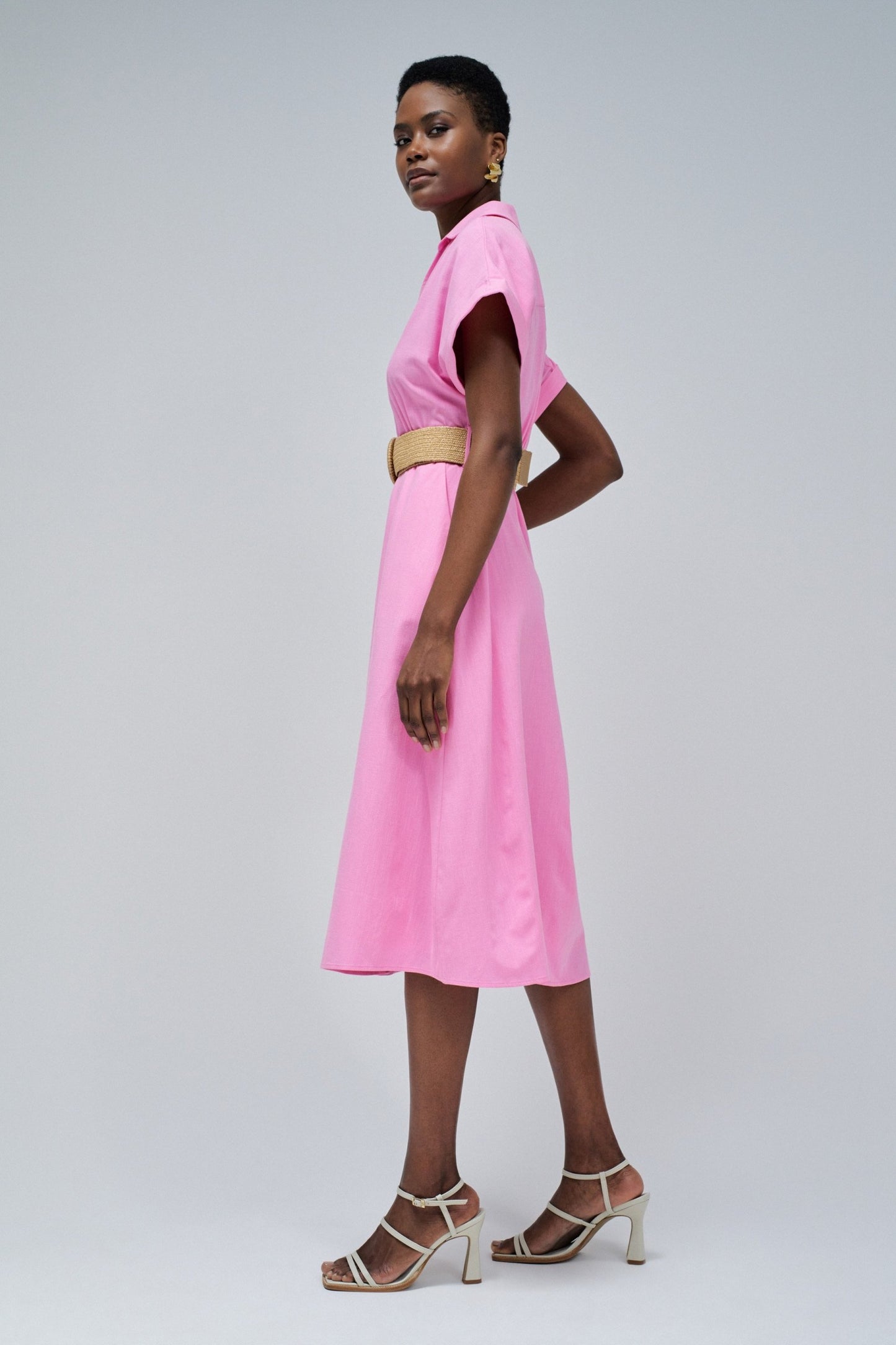 VESTIDO CAMISERO DE LINO