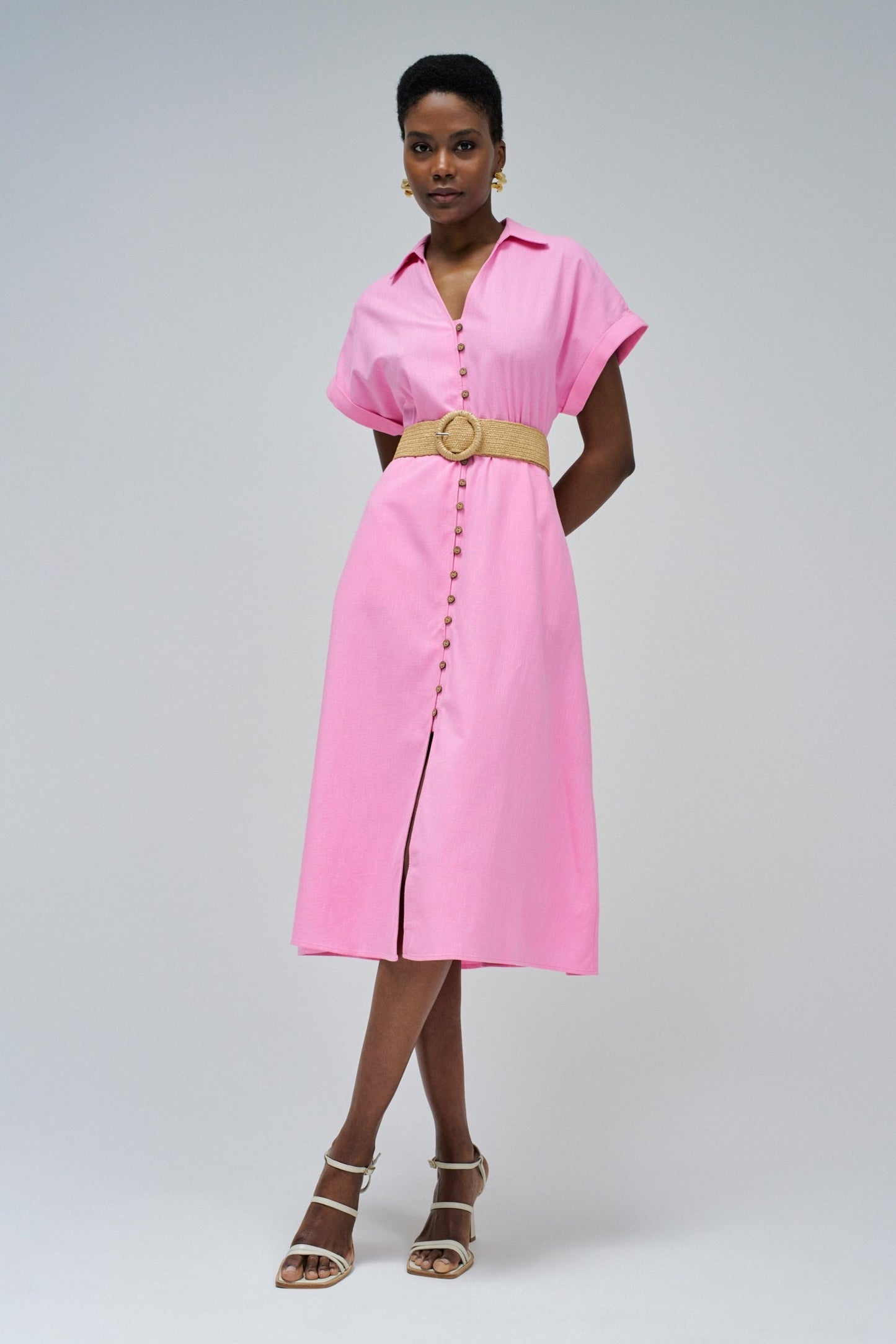 VESTIDO CAMISERO DE LINO
