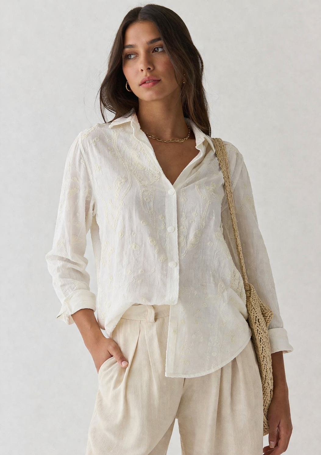 BLUSA DE ALGODÓN BORDADA