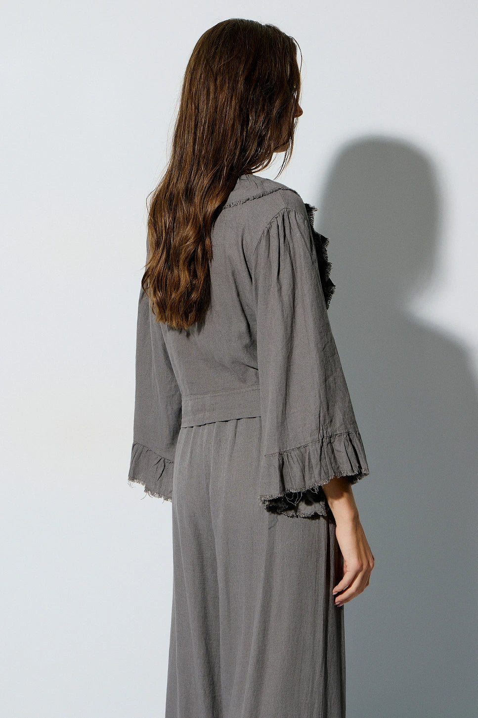 BLUSA CRUZADA DE LINO
