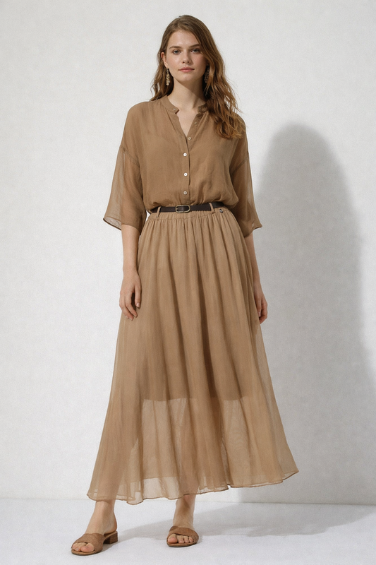 MAXI FALDA DE ALGODÓN
