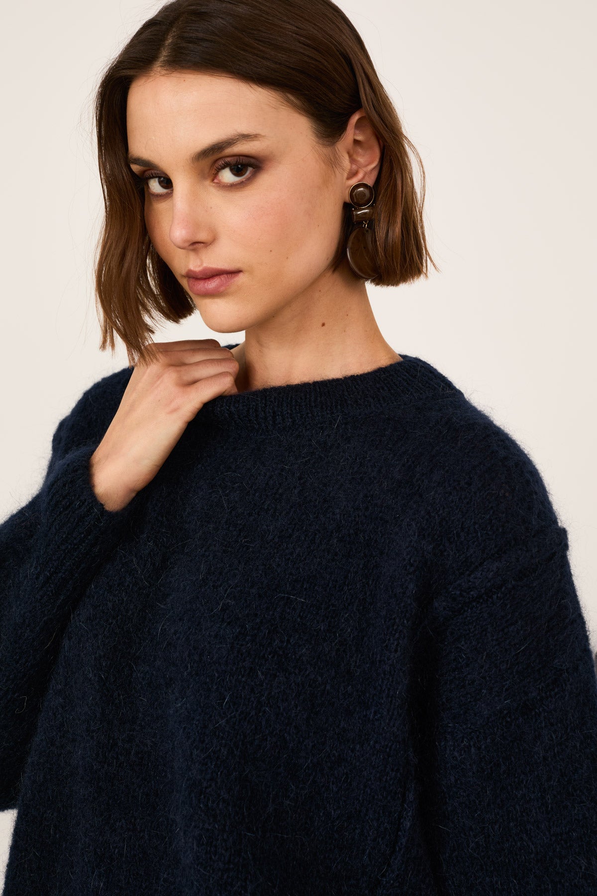 JERSEY DE MOHAIR CUELLO REDONDO
