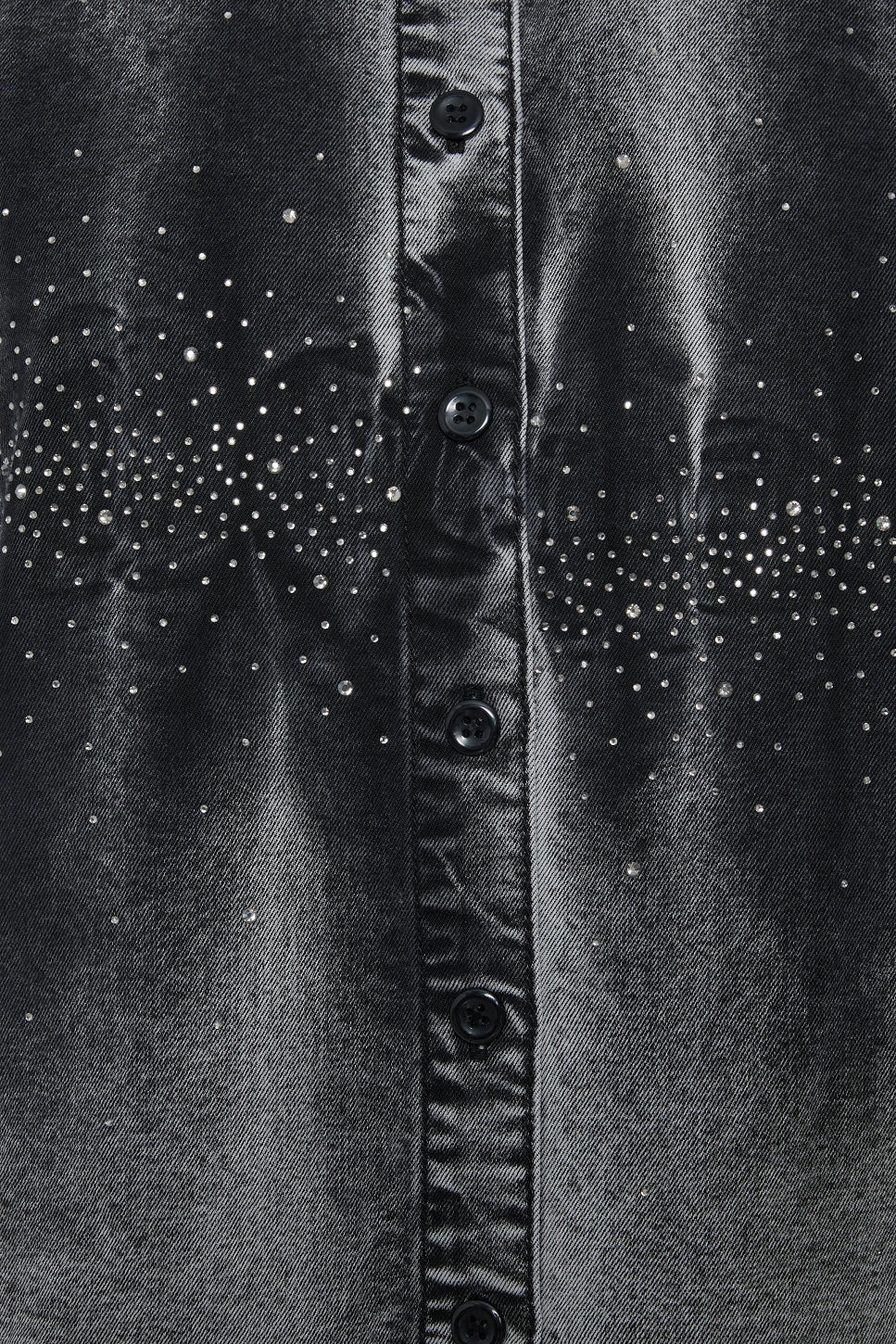 CAMISA DENIM TIE DYE CON STRASS