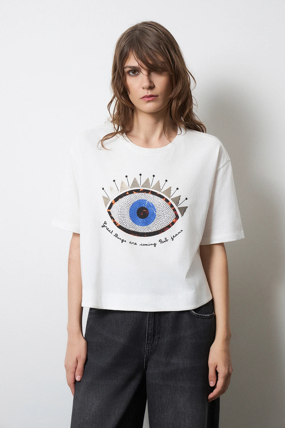 CAMISETA OJO STRASS