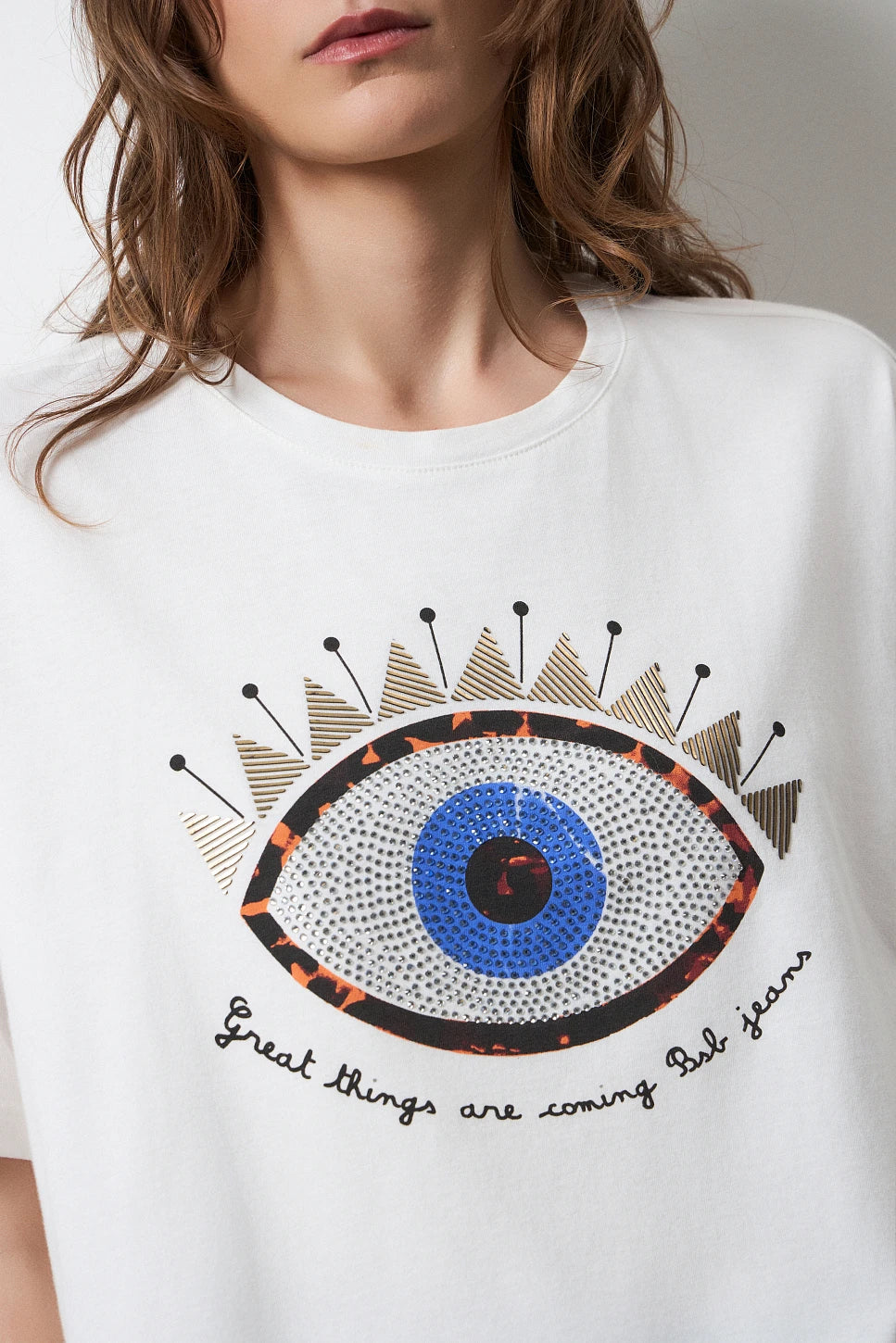 CAMISETA OJO STRASS