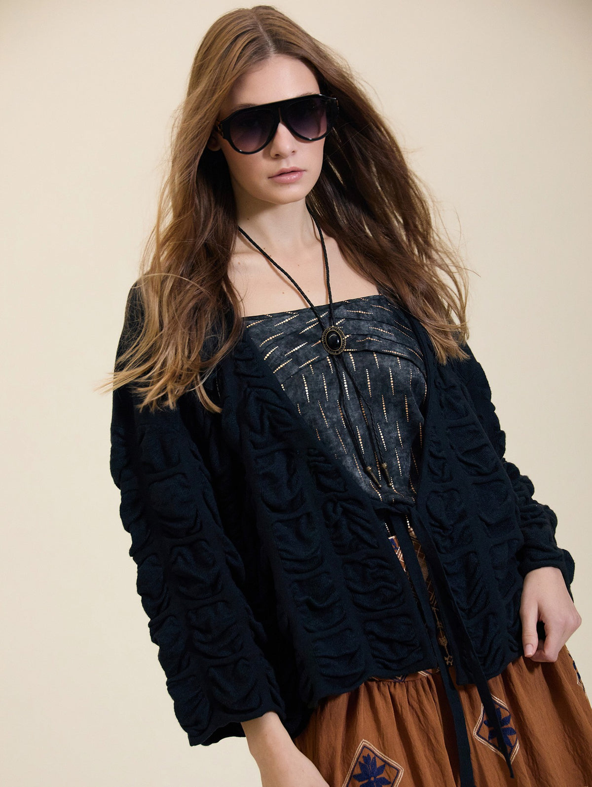 CARDIGAN DE PUNTO FRUNCIDO
