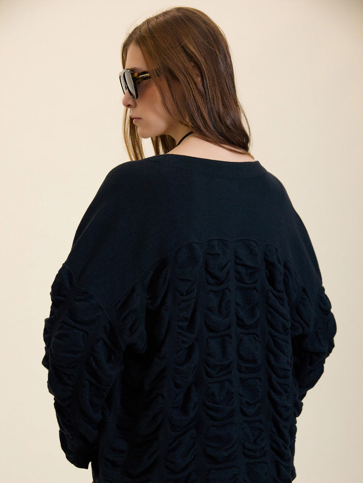 CARDIGAN DE PUNTO FRUNCIDO