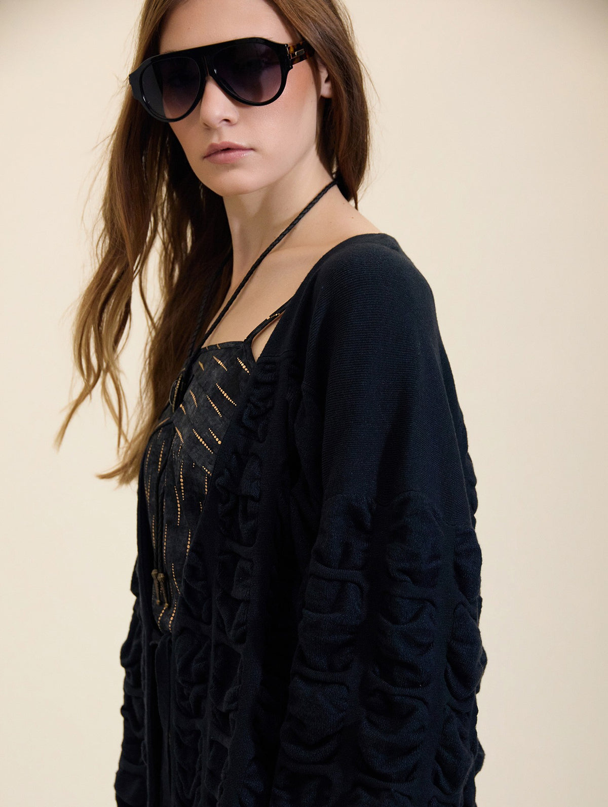 CARDIGAN DE PUNTO FRUNCIDO