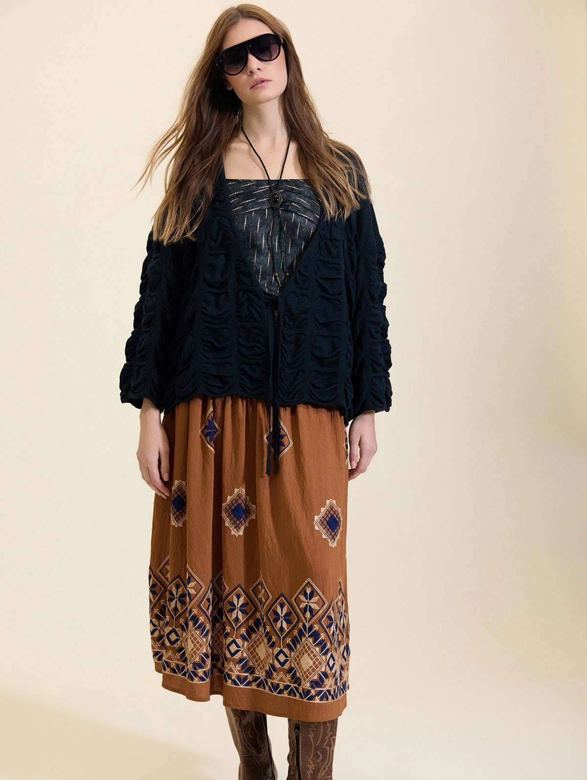 CARDIGAN DE PUNTO FRUNCIDO
