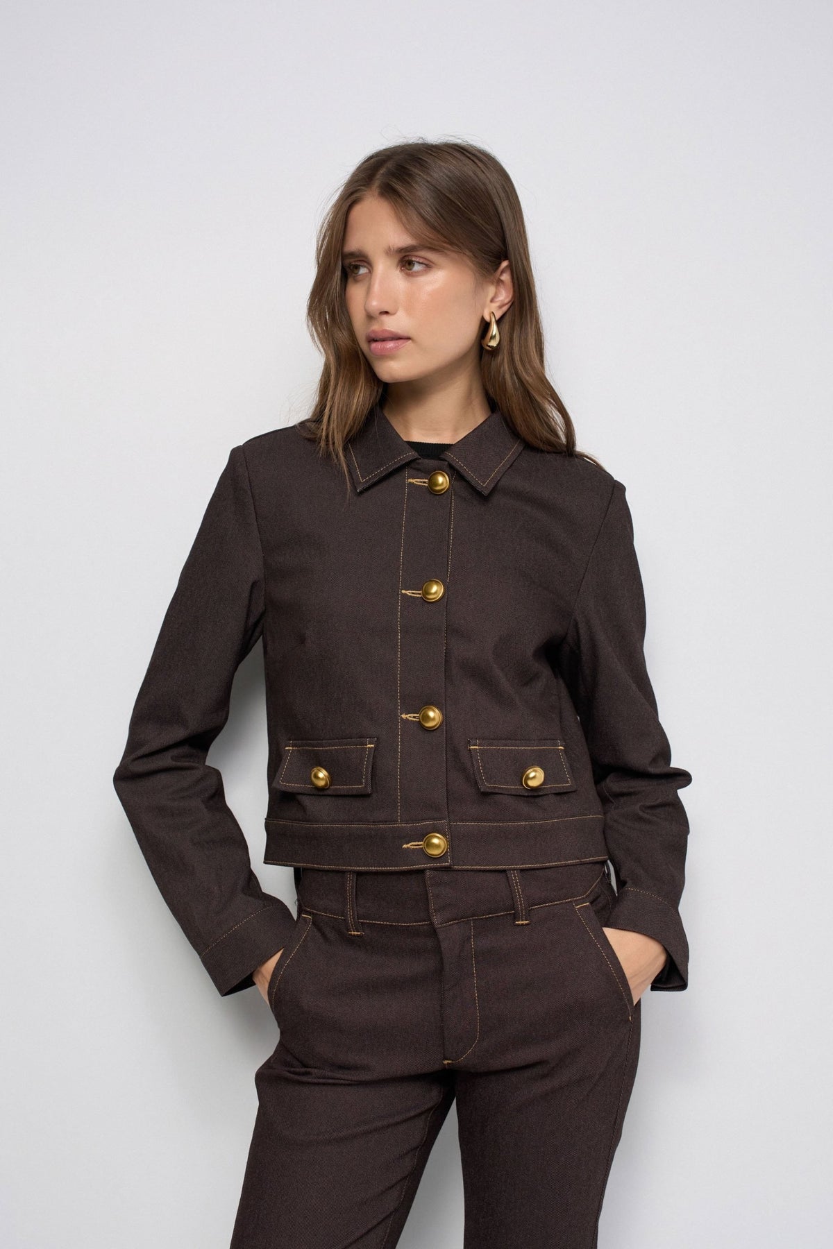 CAZADORA DENIM ACOLCHADA