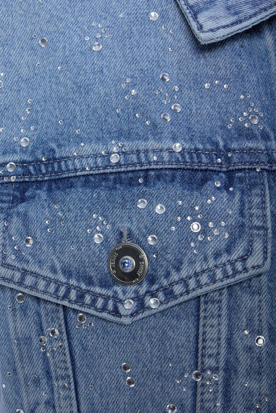 CHALECO DENIM STRASS