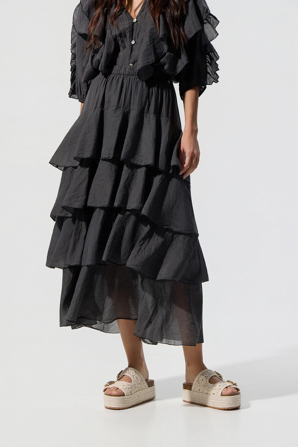 MAXI FALDA DE VOLANTES