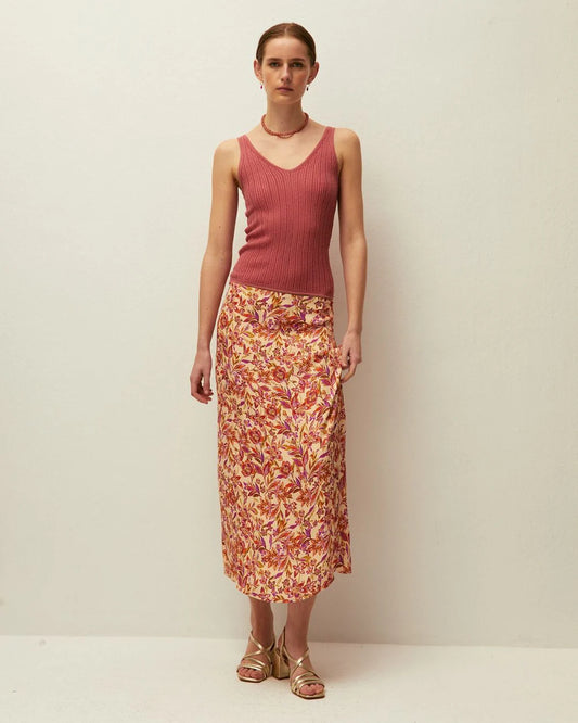 FALDA CON ESTAMPADO FLORAL