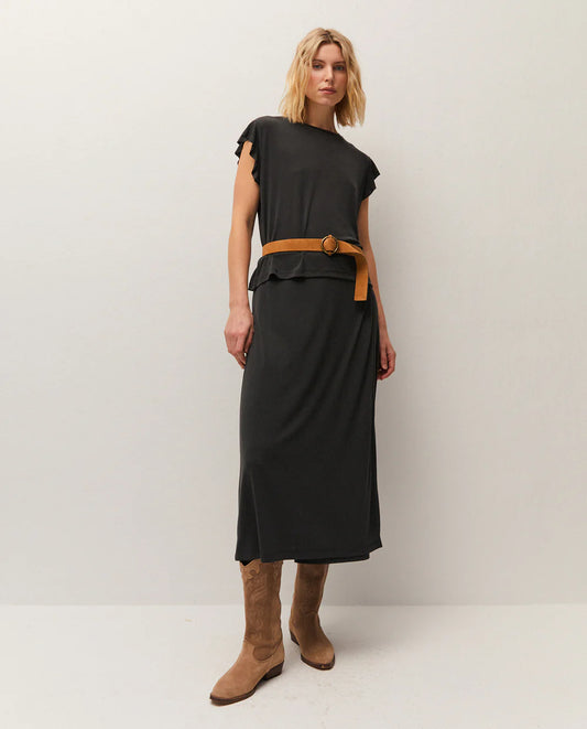 FALDA MIDI CON ABERTURA