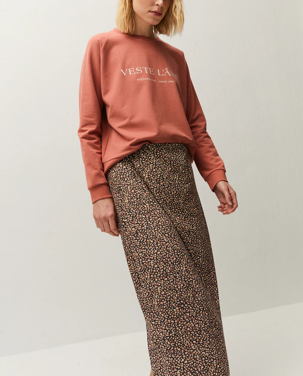 FALDA MIDI ESTAMPADA