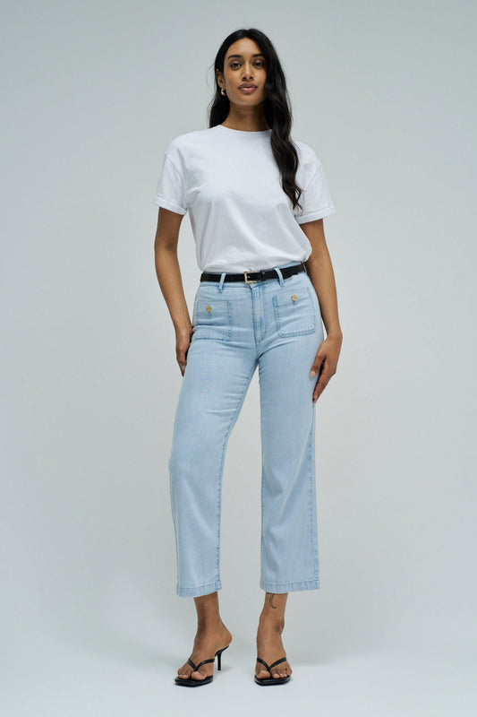 JEANS CROP EN LIGHTDENIM
