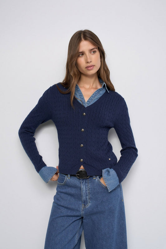 JERSEY COMBINADO CON DENIM