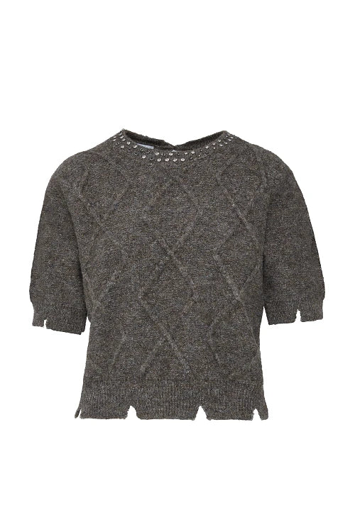 JERSEY CON STRASS DE MANGA CORTA
