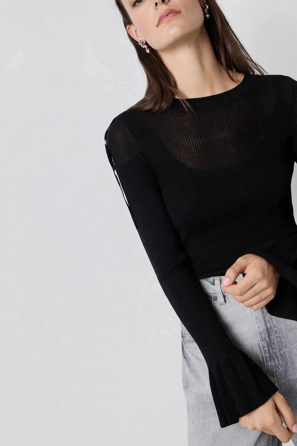 JERSEY CON VOLANTE Y TRASNAPRENCIA