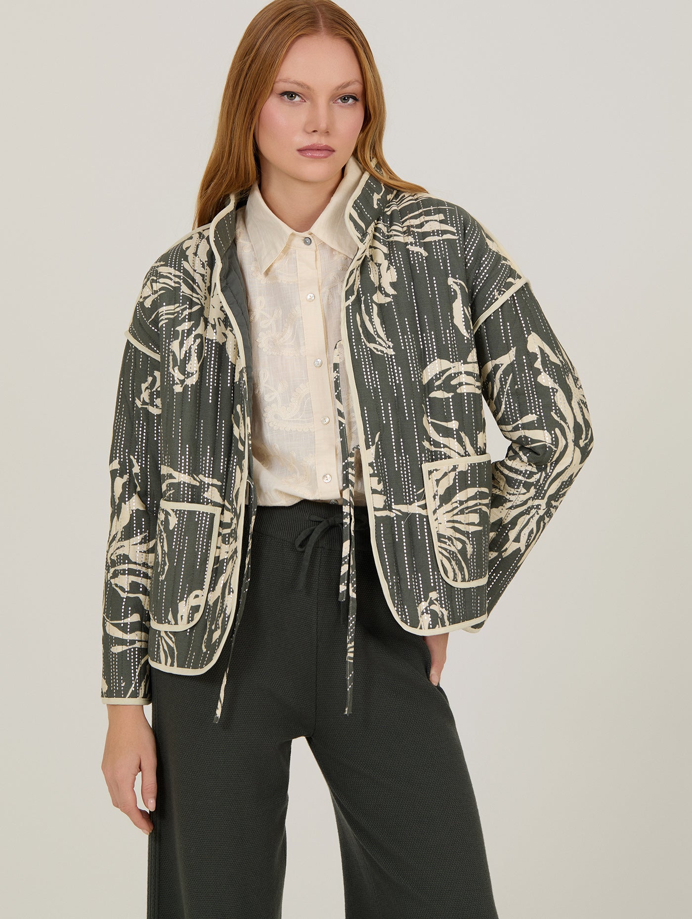 CHAQUETA ESTAMPADA GUATEADA