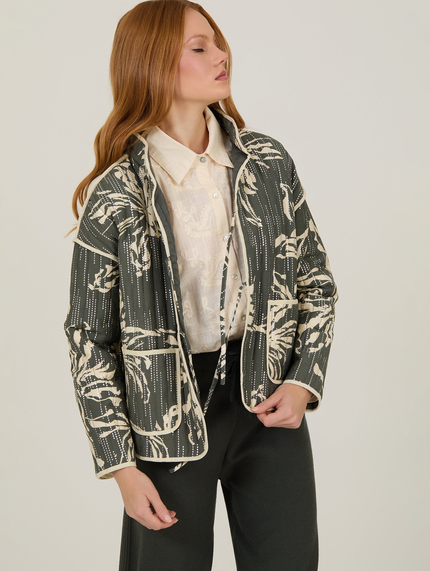 CHAQUETA ESTAMPADA GUATEADA