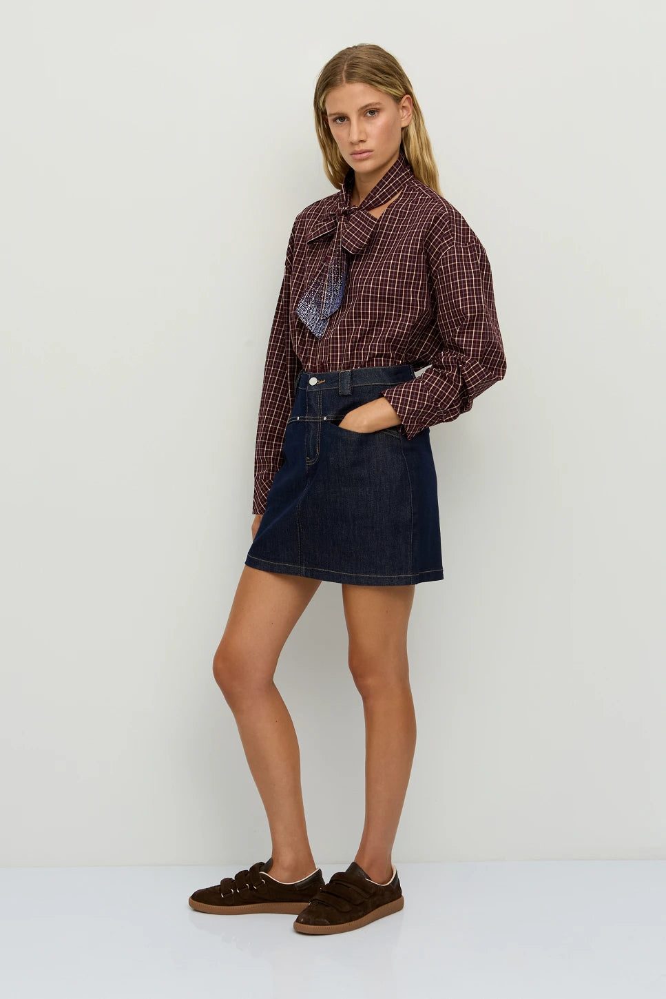 MINIFALDA EN DENIM