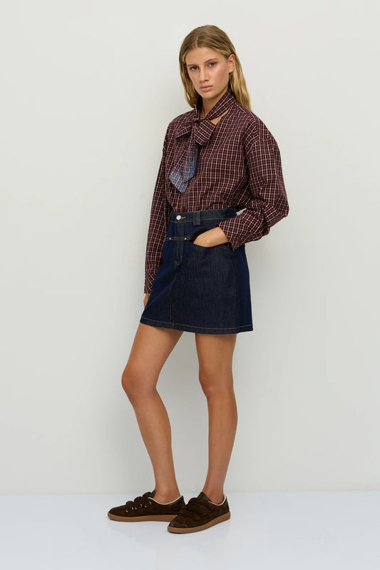 MINIFALDA EN DENIM