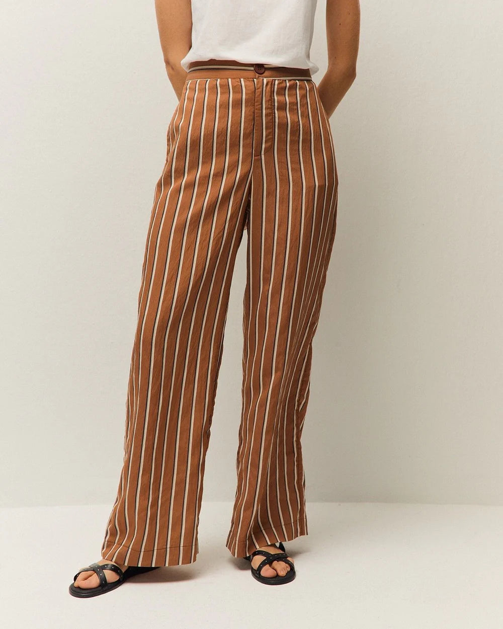 PANTALÓN ANCHO A RAYAS
