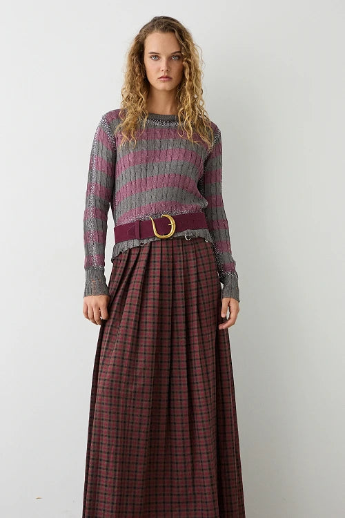 PULLOVER RAYAS STRASS