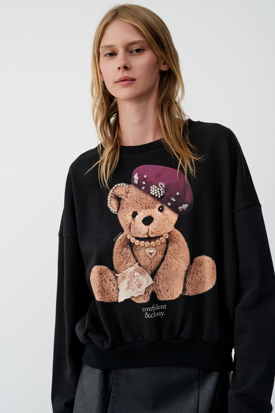 SUDADERA ESTAMPADA OSO TEDDY