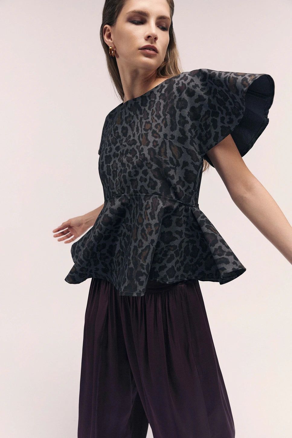 TOP PEPLUM ANIMAL PRINT