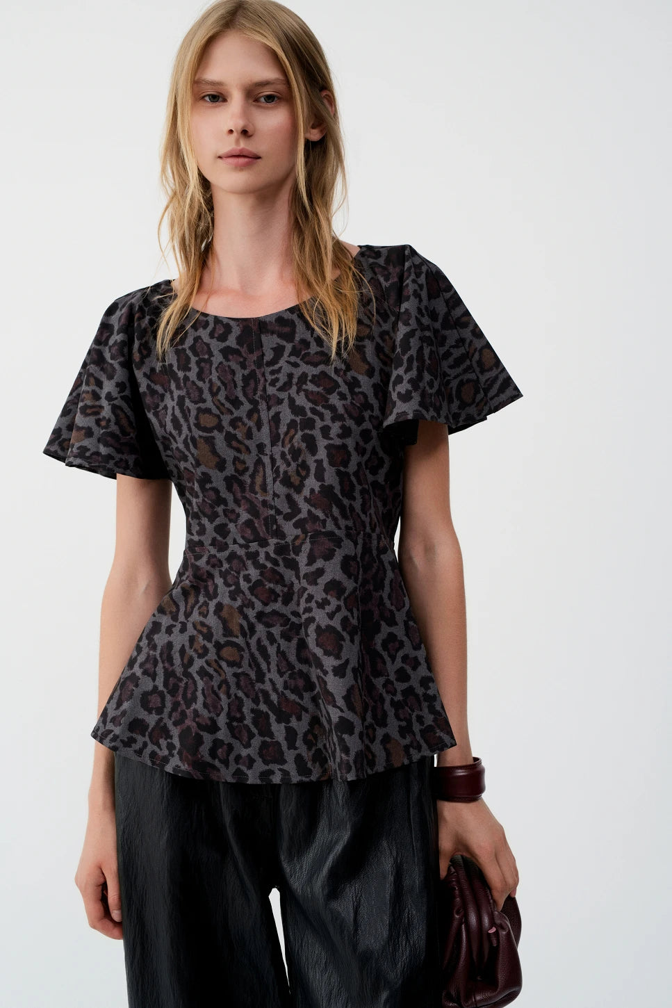 TOP PEPLUM ANIMAL PRINT