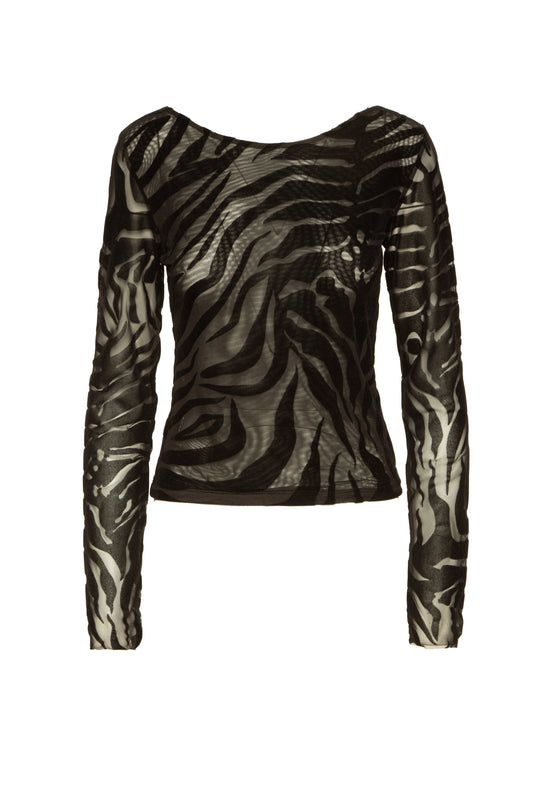 TOP DE TUL ANIMAL PRINT