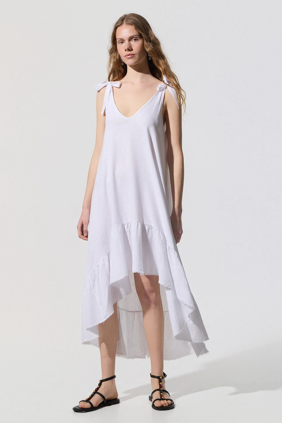 VESTIDO DE LINO ASIMÉTRICO