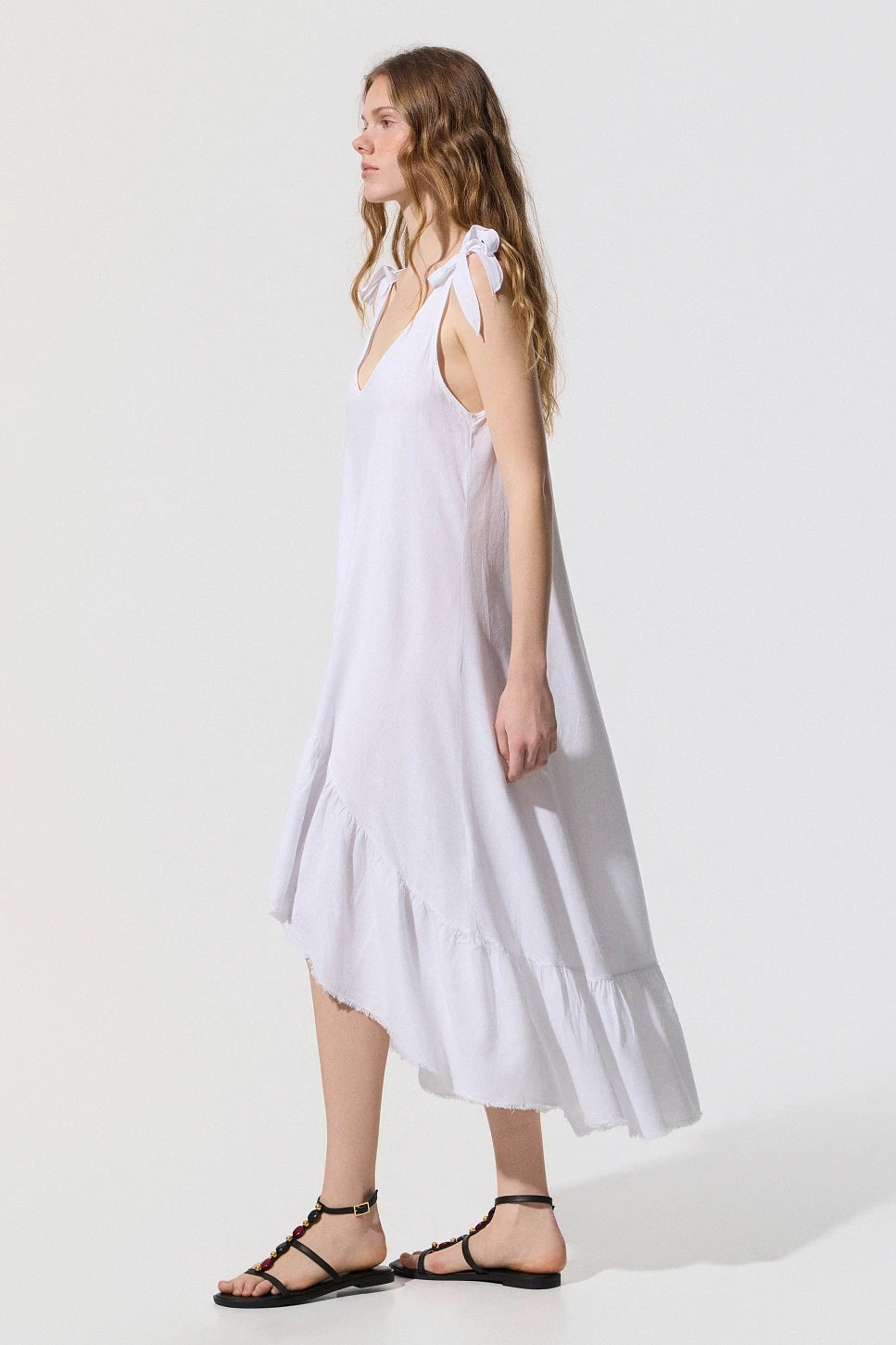 VESTIDO DE LINO ASIMÉTRICO