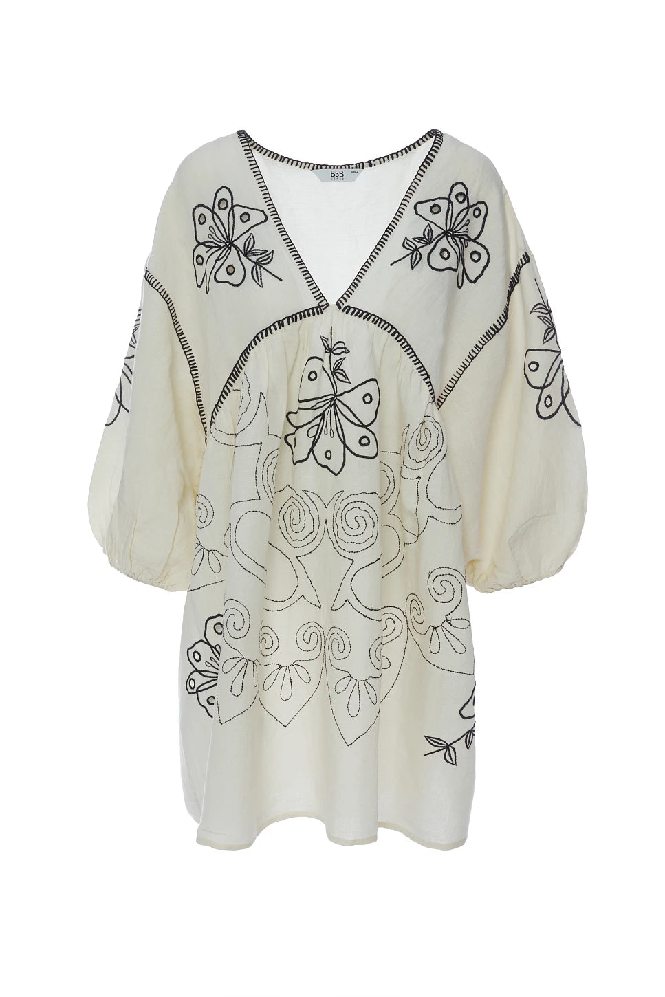 VESTIDO DE LINO BORDADO